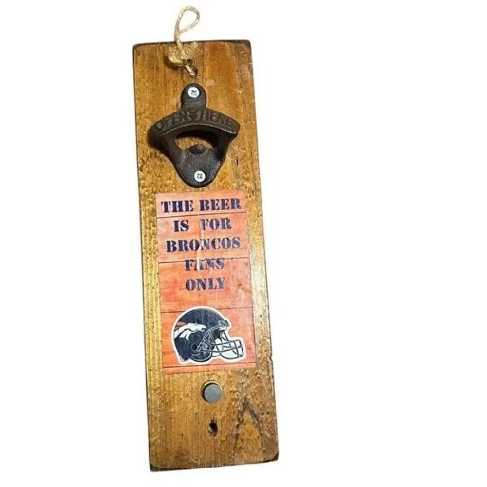 Vintage Denver Broncos Wooden Bottle opener